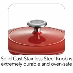 Tramontina 3.5 Qt Enameled Cast-Iron Series 1000 Covered Round Dutch Oven - Gradated Red -TRAMONTINA Sales 80131046IXI003G