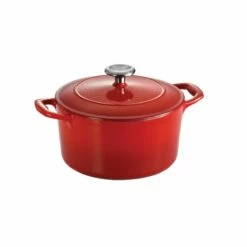 Tramontina 3.5 Qt Enameled Cast-Iron Series 1000 Covered Round Dutch Oven - Gradated Red -TRAMONTINA Sales 80131046IXM001G
