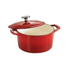 Tramontina 3.5 Qt Enameled Cast-Iron Series 1000 Covered Round Dutch Oven - Gradated Red -TRAMONTINA Sales 80131046IXM002G
