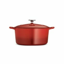 Tramontina 5.5 Qt Enameled Cast-Iron Series 1000 Covered Round Dutch Oven - Gradated Red -TRAMONTINA Sales 80131047IXM003G