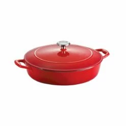 Tramontina 4 Qt Enameled Cast-Iron Series 1000 Covered Braiser - Gradated Red 14 Tramontina 4 Qt Enameled Cast-Iron Series 1000 Covered Braiser - Gradated Red -TRAMONTINA Sales 80131050IXM001G