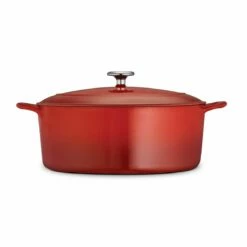 Tramontina 7 Qt Enameled Cast-Iron Series 1000 Covered Oval Dutch Oven - Gradated Red 14 Tramontina 7 Qt Enameled Cast-Iron Series 1000 Covered Oval Dutch Oven - Gradated Red -TRAMONTINA Sales 80131052IXM003G