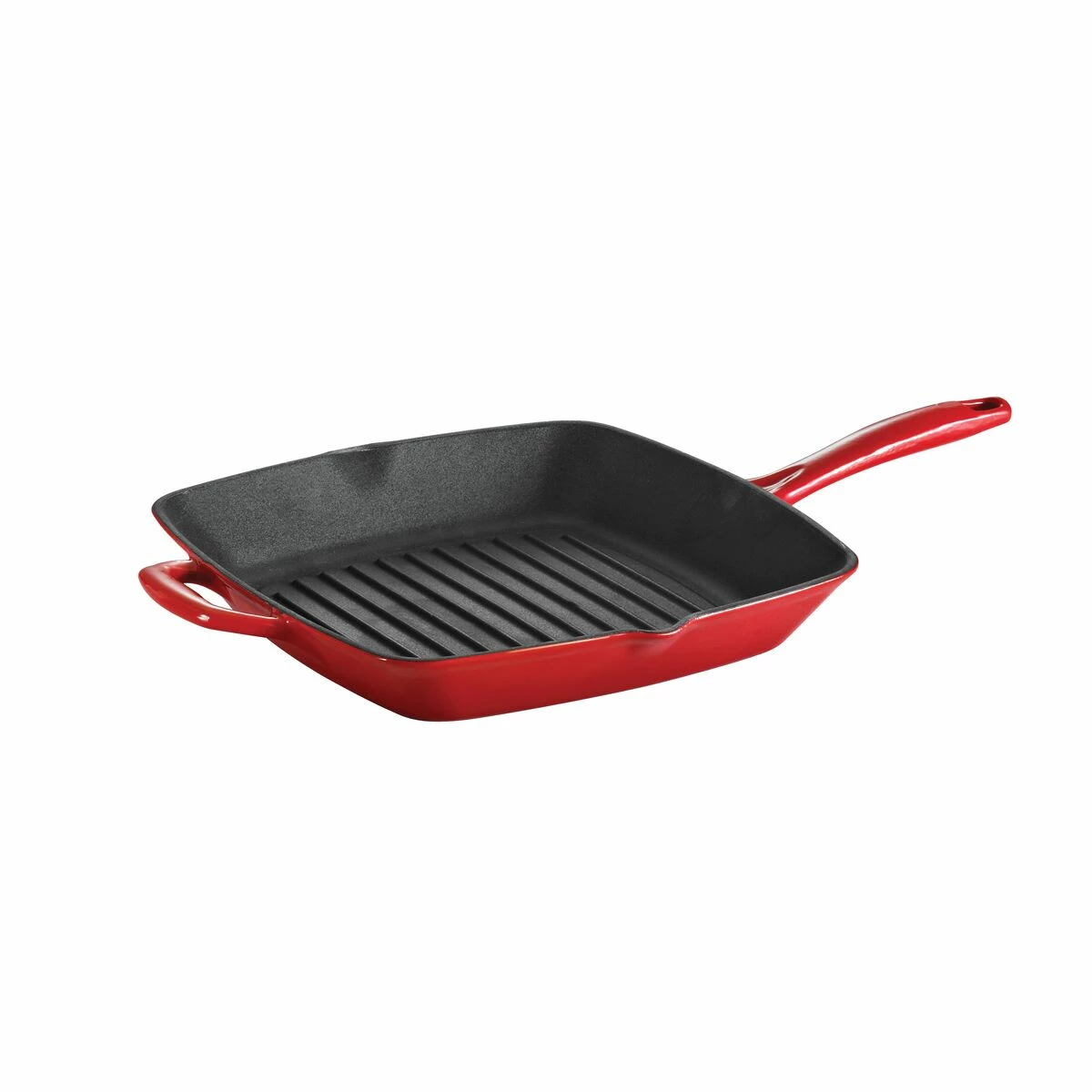Tramontina 11 In Enameled Cast-Iron Series 1000 Grill Pan - Gradated Red 5 Tramontina 11 In Enameled Cast-Iron Series 1000 Grill Pan - Gradated Red - Image 3