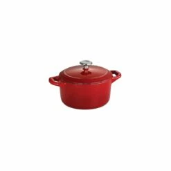 Tramontina 24 Oz Enameled Cast-Iron Series 1000 Covered Small Cocotte - Gradated Red -TRAMONTINA Sales 80131056IXM001G
