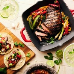 Tramontina 11 In Enameled Cast-Iron Series 1000 Grill Pan With Press - Gradated Red -TRAMONTINA Sales 80131059IXM005G