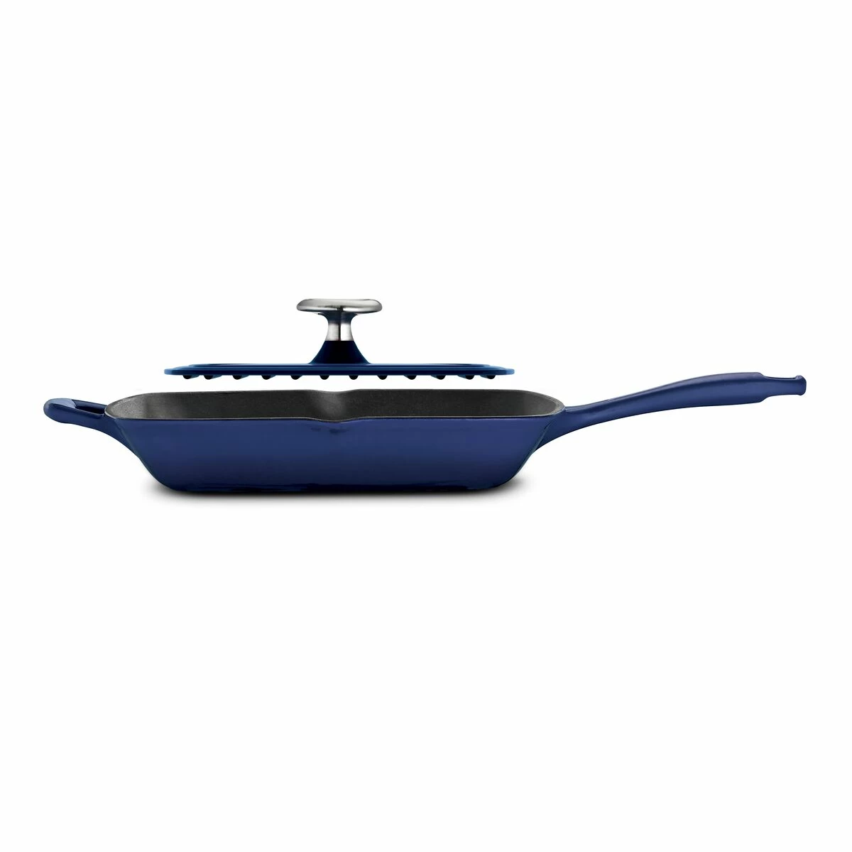 Tramontina 11 In Enameled Cast-Iron Series 1000 Grill Pan With Press - Gradated Cobalt 8 Tramontina 11 In Enameled Cast-Iron Series 1000 Grill Pan With Press - Gradated Cobalt - Image 6