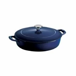 Tramontina 4 Qt Enameled Cast-Iron Series 1000 Covered Braiser - Gradated Cobalt -TRAMONTINA Sales 80131069IXM001G