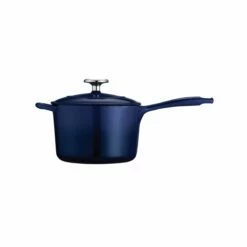 Tramontina 2.5 Qt Enameled Cast-Iron Series 1000 Covered Sauce Pan - Gradated Cobalt -TRAMONTINA Sales 80131070IXM003G