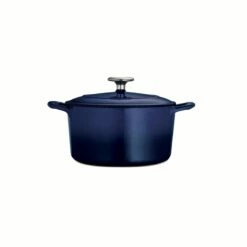 Tramontina 3.5 Qt Enameled Cast-Iron Series 1000 Covered Round Dutch Oven - Gradated Cobalt -TRAMONTINA Sales 80131074IXM002G