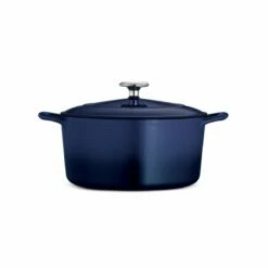 Tramontina 5.5 Qt Enameled Cast-Iron Series 1000 Covered Round Dutch Oven - Gradated Cobalt -TRAMONTINA Sales 80131075IXM003G