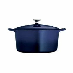 Tramontina 6.5 Qt Enameled Cast-Iron Series 1000 Covered Round Dutch Oven - Gradated Cobalt 13 Tramontina 6.5 Qt Enameled Cast-Iron Series 1000 Covered Round Dutch Oven - Gradated Cobalt -TRAMONTINA Sales 80131076IXM003G