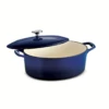 Tramontina 5.5 Qt Enameled Cast-Iron Series 1000 Covered Oval Dutch Oven - Gradated Cobalt 1 Tramontina 5.5 Qt Enameled Cast-Iron Series 1000 Covered Oval Dutch Oven - Gradated Cobalt -TRAMONTINA Sales 80131077PNM001G