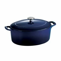 Tramontina 7 Qt Enameled Cast-Iron Oval Dutch Oven - Gradated Cobalt 12 Tramontina 7 Qt Enameled Cast-Iron Oval Dutch Oven - Gradated Cobalt -TRAMONTINA Sales 80131078IXM002G