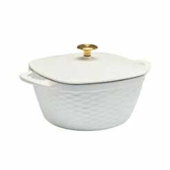 Tramontina Prisma 7 Qt Enameled Cast Iron Covered Square Dutch Oven - Matte White 18 Tramontina Prisma 7 Qt Enameled Cast Iron Covered Square Dutch Oven - Matte White -TRAMONTINA Sales 80131107IXM003G