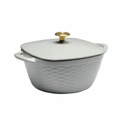 Tramontina Prisma 7 Qt Enameled Cast Iron Covered Square Dutch Oven - Matte Gray -TRAMONTINA Sales 80131108IXM002G