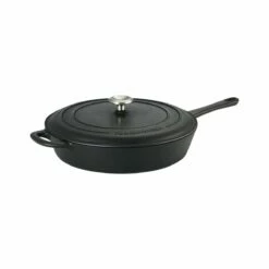 Tramontina 12.5" Cast Iron Covered Skillet Pre-Seasoned 13 Tramontina 12.5" Cast Iron Covered Skillet Pre-Seasoned -TRAMONTINA Sales 80131340IXM001G