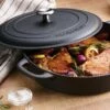 Tramontina 12.5" Cast Iron Covered Skillet Pre-Seasoned -TRAMONTINA Sales 80131340PRM001G