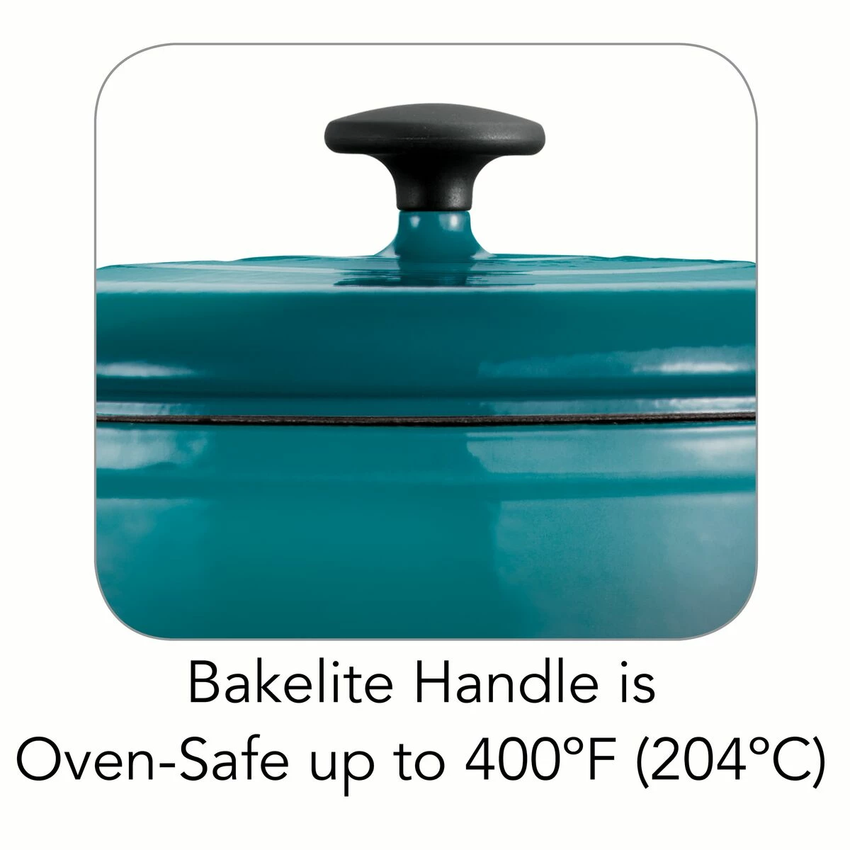 Tramontina 6.5 Qt Enameled Cast Iron Covered Dutch Oven - Gradated Teal 8 Tramontina 6.5 Qt Enameled Cast Iron Covered Dutch Oven - Gradated Teal - Image 6