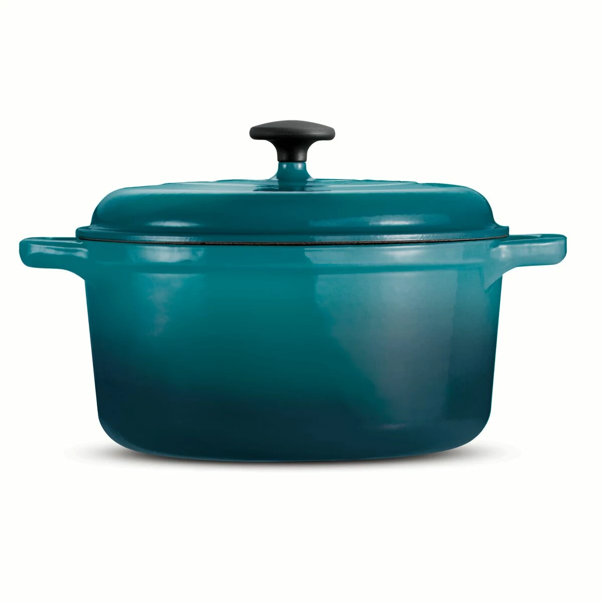 Tramontina 6.5 Qt Enameled Cast Iron Covered Dutch Oven - Gradated Teal 4 Tramontina 6.5 Qt Enameled Cast Iron Covered Dutch Oven - Gradated Teal - Image 2