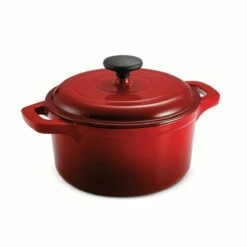 Tramontina 3.5 Qt Enameled Cast-Iron Round Dutch Oven - Gradated Red -TRAMONTINA Sales 80131635IXM001G