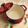Tramontina 3.5 Qt Enameled Cast-Iron Round Dutch Oven - Gradated Red -TRAMONTINA Sales 80131635PDM001G