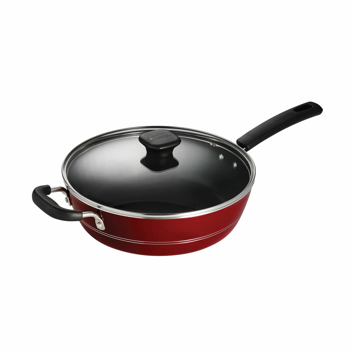 Tramontina Sicilia 4.5 Qt Aluminum Nonstick Covered Chef''s Pan - Raspberry 10 Tramontina Sicilia 4.5 Qt Aluminum Nonstick Covered Chef''s Pan - Raspberry - Image 8