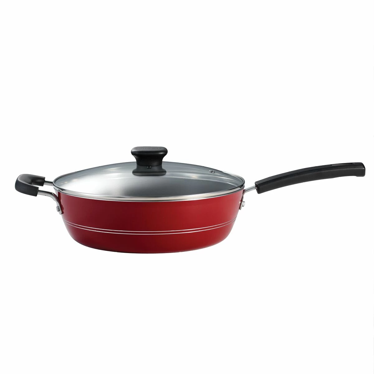 Tramontina Sicilia 4.5 Qt Aluminum Nonstick Covered Chef''s Pan - Raspberry 9 Tramontina Sicilia 4.5 Qt Aluminum Nonstick Covered Chef''s Pan - Raspberry - Image 7