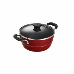 Tramontina Sicilia 4.5 Qt Aluminum Nonstick Covered Dutch Oven - Raspberry -TRAMONTINA Sales 80149041IXM001G