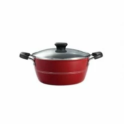 Tramontina Sicilia 4.5 Qt Aluminum Nonstick Covered Dutch Oven - Raspberry -TRAMONTINA Sales 80149041IXM002G
