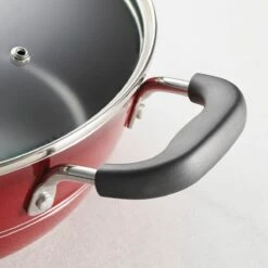 Tramontina Sicilia 4.5 Qt Aluminum Nonstick Covered Dutch Oven - Raspberry -TRAMONTINA Sales 80149041IXM003G