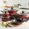 Tramontina Sicilia 10 Pc Aluminum Nonstick Cookware Set - Raspberry 2 Tramontina Sicilia 10 Pc Aluminum Nonstick Cookware Set - Raspberry -TRAMONTINA Sales 80149045PRM001G