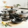Tramontina Sicilia 10 Pc Aluminum Nonstick Cookware Set - Hazelnut