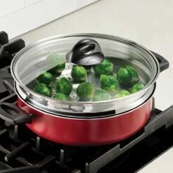 Tramontina 4 Qt Covered Nonstick Pan With Steamer -TRAMONTINA Sales 80149134IXM002G