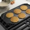Tramontina Reversible Double-Burner Grill-Griddle -Black With Metallic Speckles -TRAMONTINA Sales 80152506PRM001G