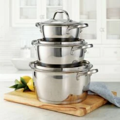 Tramontina Gourmet Selection 6 Pc Stainless Steel Stackable Pots And Pans 10 Tramontina Gourmet Selection 6 Pc Stainless Steel Stackable Pots And Pans -TRAMONTINA Sales 80154547IXM001G