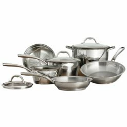 Tramontina 9 Pc Allegra Stainless Steel Cookware Set -TRAMONTINA Sales 80154567IXM001G