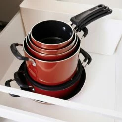 Tramontina Nesting 11 Pc Nonstick Cookware Set - Red -TRAMONTINA Sales 80156042IXM006G