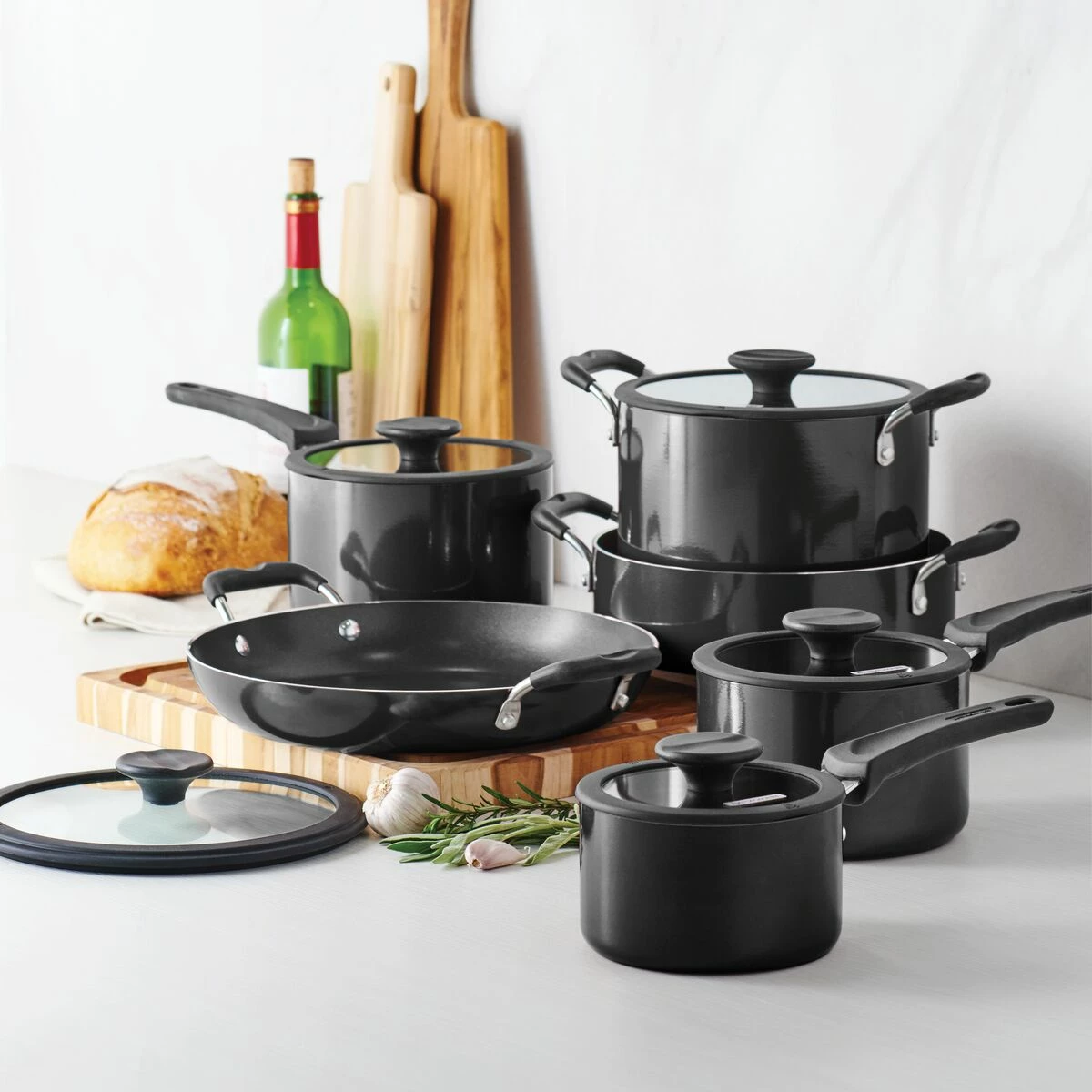 Tramontina Nesting 11 Pc Nonstick Cookware Set - Gray 3 Tramontina Nesting 11 Pc Nonstick Cookware Set - Gray