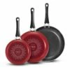 Tramontina 3 Pk Aluminum Fry Pan Set - Cayenne Red 2 Tramontina 3 Pk Aluminum Fry Pan Set - Cayenne Red -TRAMONTINA Sales 80156060PRM001G