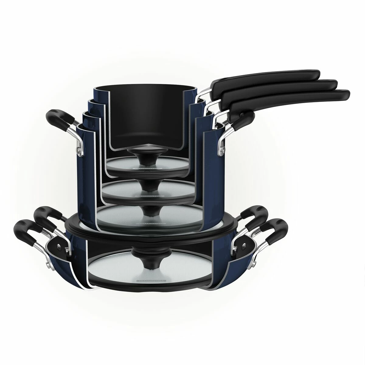 Tramontina Nesting 11 Pc Nonstick Cookware Set - Naval 8 Tramontina Nesting 11 Pc Nonstick Cookware Set - Naval - Image 6