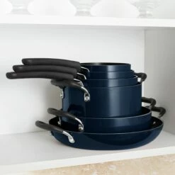 Tramontina Nesting 11 Pc Nonstick Cookware Set - Naval 15 Tramontina Nesting 11 Pc Nonstick Cookware Set - Naval -TRAMONTINA Sales 80156067IXM006G