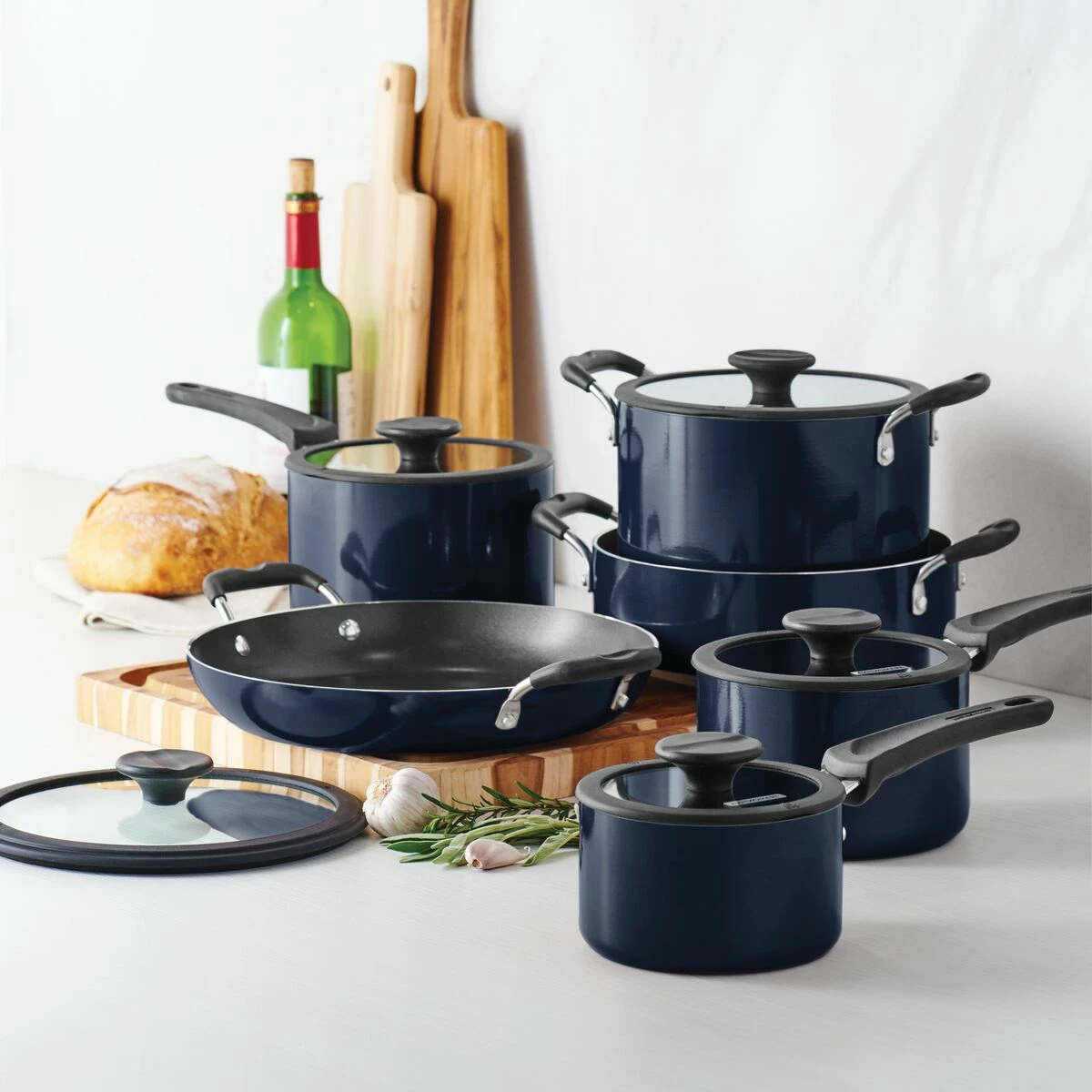 Tramontina Nesting 11 Pc Nonstick Cookware Set - Naval 3 Tramontina Nesting 11 Pc Nonstick Cookware Set - Naval