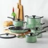 Tramontina 11 Pc Nonstick Nesting Cookware Set - Sage -TRAMONTINA Sales 80156068PRM001G