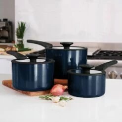 Tramontina Nesting 6 Pc Nonstick Sauce Pan Set - Naval -TRAMONTINA Sales 80156069IXM004G