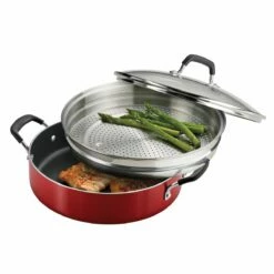 Tramontina 5.5 Quart Nonstick Everyday Pan - Metallic Red 10 Tramontina 5.5 Quart Nonstick Everyday Pan - Metallic Red -TRAMONTINA Sales 80156080IXM002G