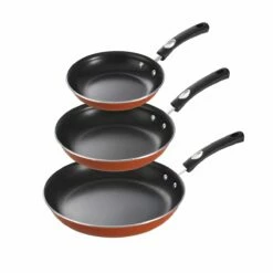 Tramontina 3 Pk Fry Pans - Metallic Red 13 Tramontina 3 Pk Fry Pans - Metallic Red -TRAMONTINA Sales 80156102IXM001G
