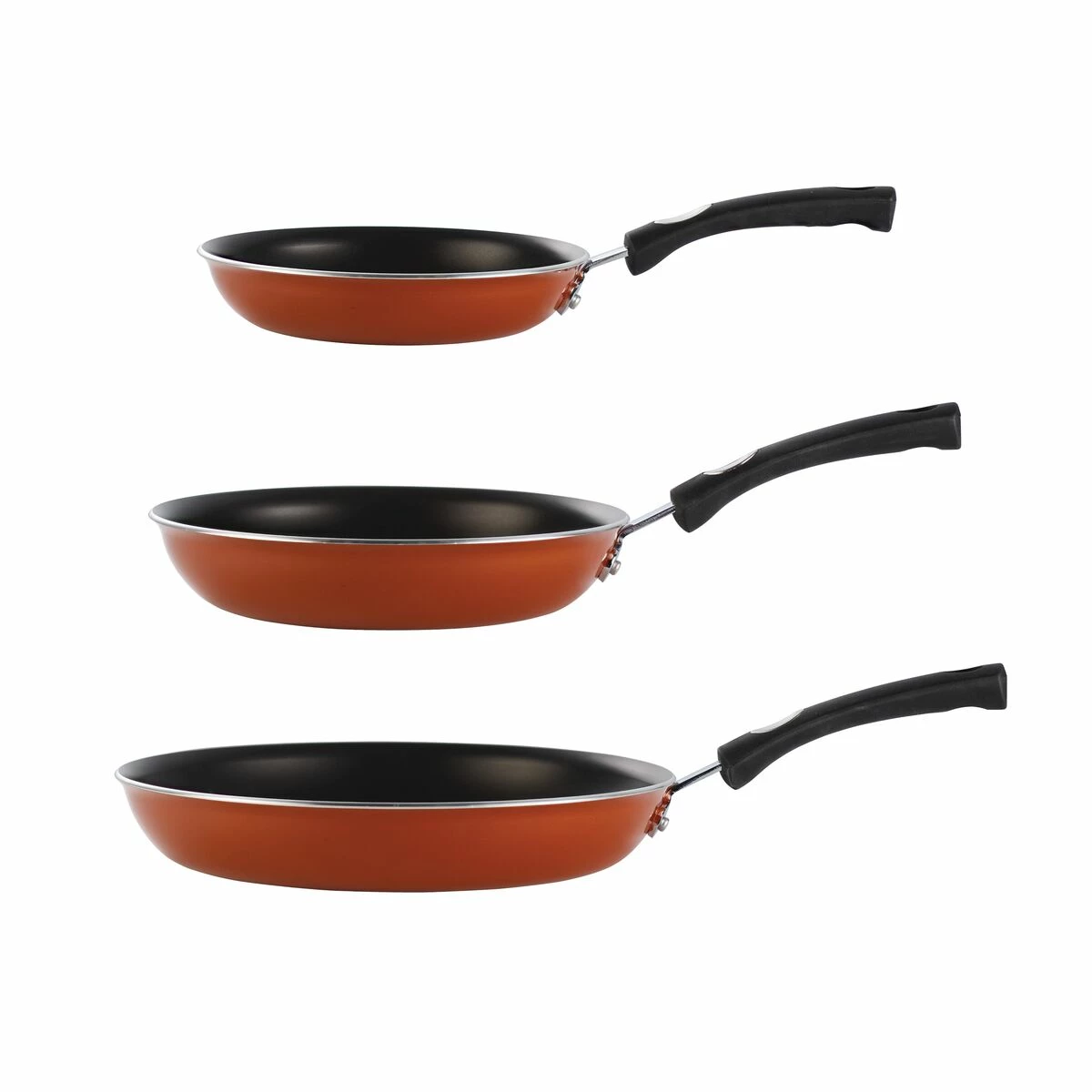 Tramontina 3 Pk Fry Pans - Metallic Red 7 Tramontina 3 Pk Fry Pans - Metallic Red - Image 5
