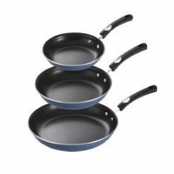 Tramontina 3 Pk Fry Pans - Metallic Medium Blue -TRAMONTINA Sales 80156104IXM001G
