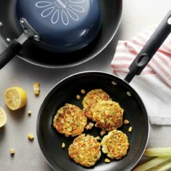 Tramontina 3 Pk Fry Pans - Metallic Medium Blue