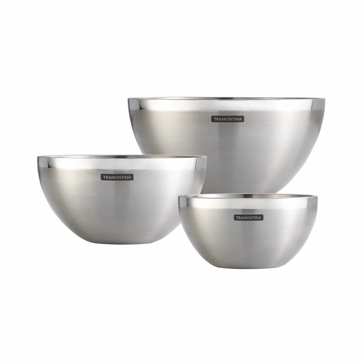 Tramontina 3 Pc Double Wall Stainless Steel Mixing Bowl Set 6 Tramontina 3 Pc Double Wall Stainless Steel Mixing Bowl Set - Image 4